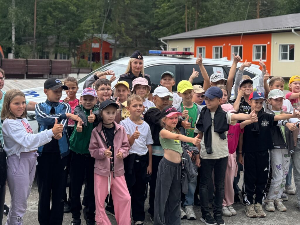 Госавтоинспекция провела занятие по ПДД в лагере «Город спорта»